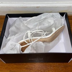 New Nine West Ivory Strappy Women Sandals, Size 7M